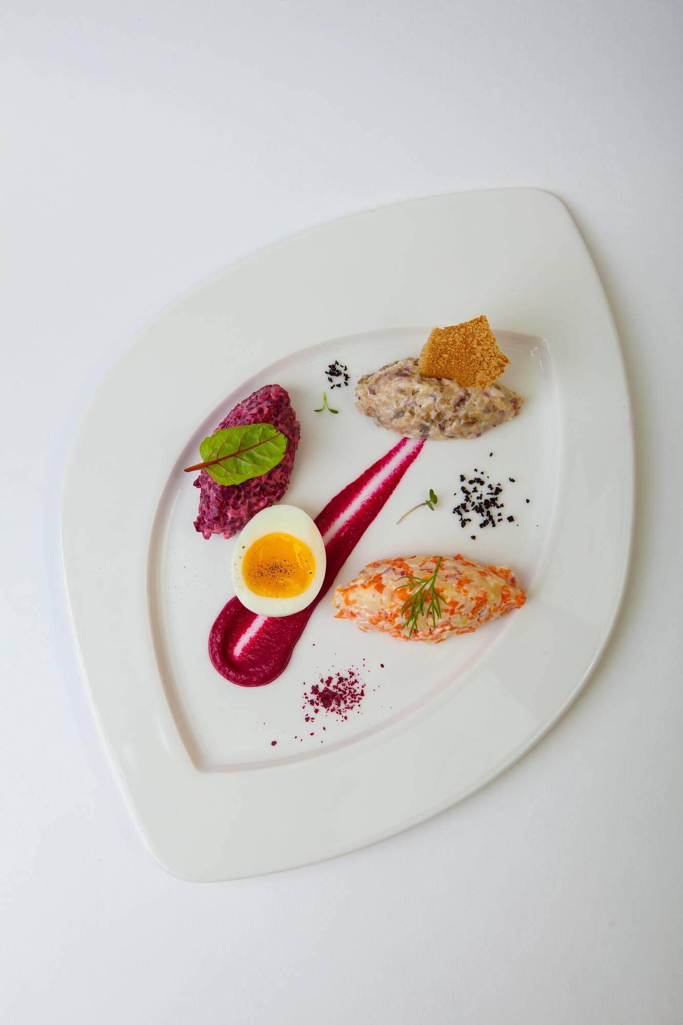 Set of plated dishes from the workshop